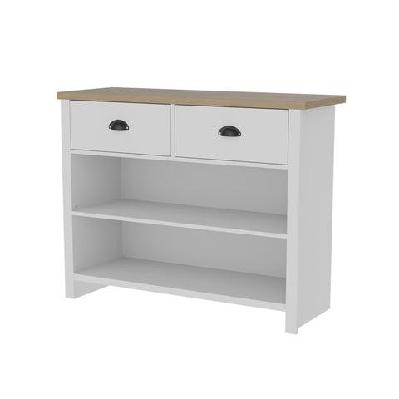 ari modern hall console hallway table - oak and white