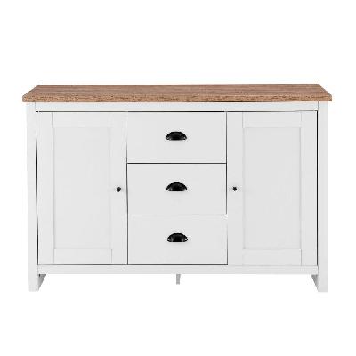 ari modern sideboard dresser buffet unit storage cabinet - oak and white