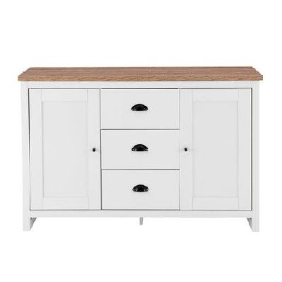 ari modern sideboard dresser buffet unit storage cabinet - oak and white