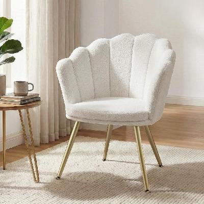 armchair teddy fleece white callista