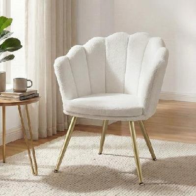 armchair teddy fleece white callista