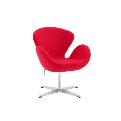 arne jacobsen replicaf fabric swan accent relaxing lounge chair red