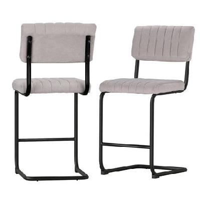 artiss 2x bar stools velvet chairs