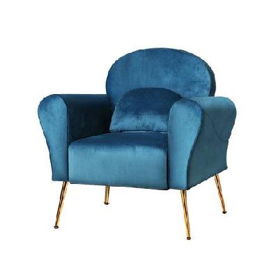 artiss armchair lounge chair accent chairs armchairs sofa navy velvet cushion