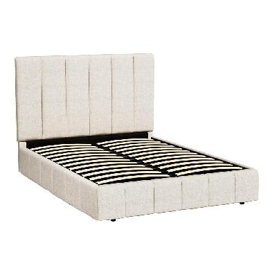 artiss bed frame double size beige tette
