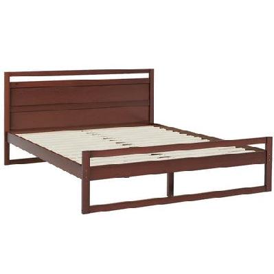 artiss bed frame queen size wooden walnut witton