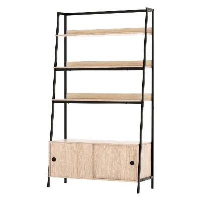 artiss bookshelf with cabinet mira oak