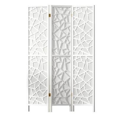 artiss clover room divider screen privacy wood dividers stand 3 panel white