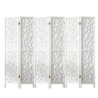 artiss clover room divider screen privacy wood dividers stand 6 panel white