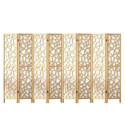 artiss clover room divider screen privacy wood dividers stand 8 panel natural