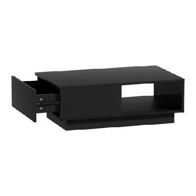 artiss coffee table led lights high gloss storage drawer modern furniture black