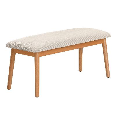 artiss dining bench upholstery seat stool chair cushion furniture oak 106cm