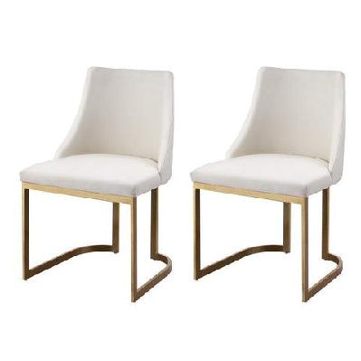 artiss dining chairs linen fabric beige set of 2 balen