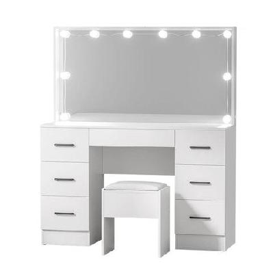 artiss dressing table set stool 10 led bulbs white debbie