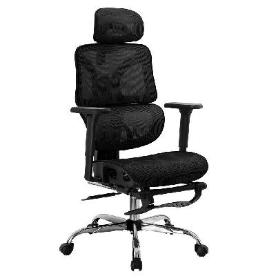 artiss ergonomic office chair footrest black