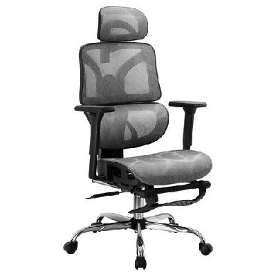 artiss ergonomic office chair footrest grey