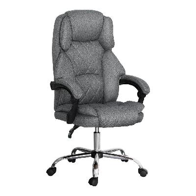 artiss executive office chair fabric recliner grey