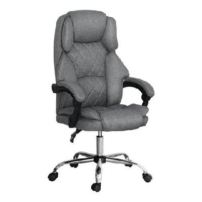 artiss executive office chair fabric recliner grey