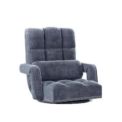 artiss floor sofa bed lounge chair recliner chaise chair swivel charcoal