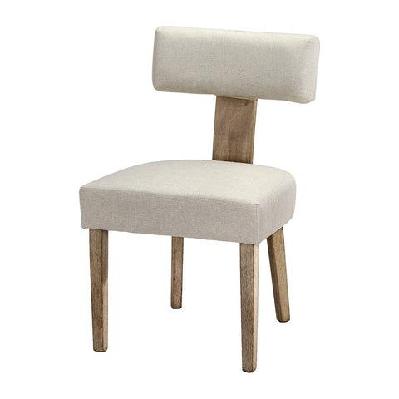 artiss milford dining chairs beige fabric set of 2