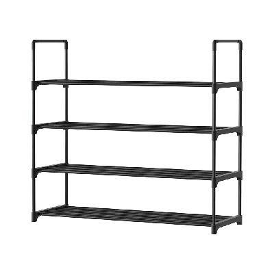 artiss shoe rack stackable 4 tiers 80cm shoes shelves storage stand black