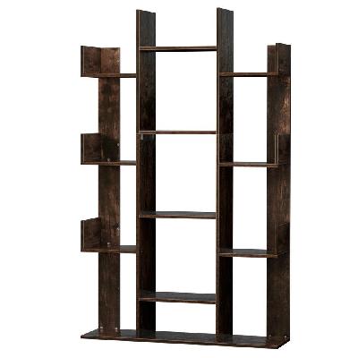 artiss tree-shaped bookshelf romi walnut