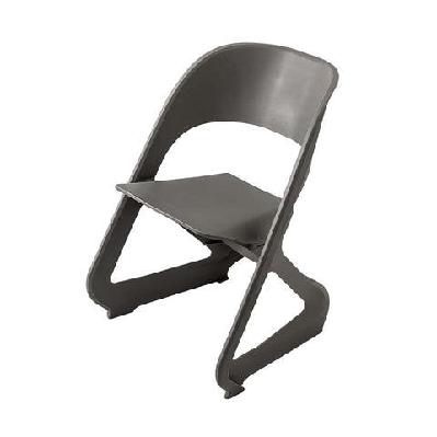 set of 4 dining chairs office cafe lounge seat stackable plastic leisure chairs grey