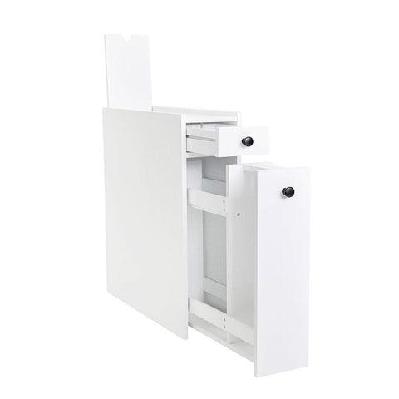 arven bathroom utility cabinet slim pull-out storage cabinet - white