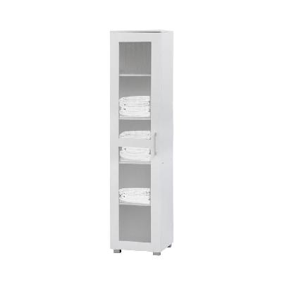 ashley single door tall cupboard storage cabinet - white