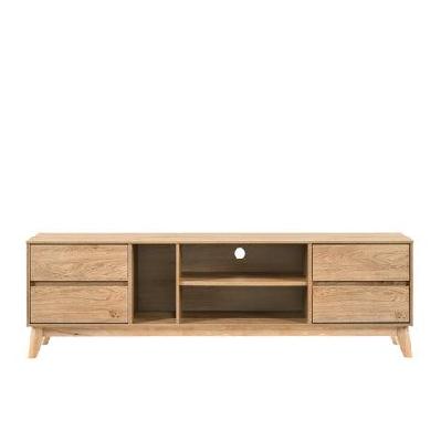 audrey lowline tv stand entertainment unit 180cm w/ 4-drawers oak
