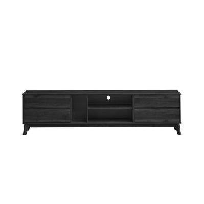 audrew lowline tv stand entertainment unit 210cm w/ 4-drawers black