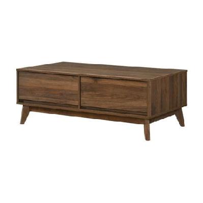 audrey wooden tea coffee table 2-drawers walnut