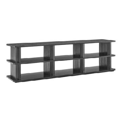 azaria lowline tv stand entertainment unit 180cm 6-shelves black