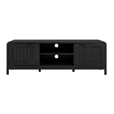 aziel lowline entertainment unit tv stand 150cm 2-doors black