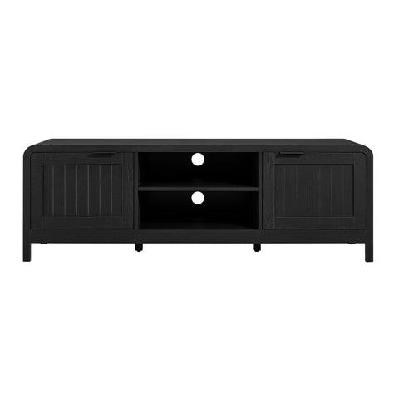 aziel lowline entertainment unit tv stand 150cm 2-doors black