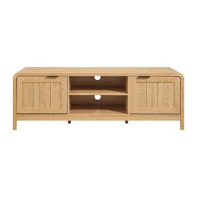 aziel lowline entertainment unit tv stand 150cm 2-doors oak