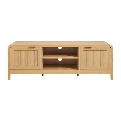 aziel lowline entertainment unit tv stand 150cm 2-doors oak