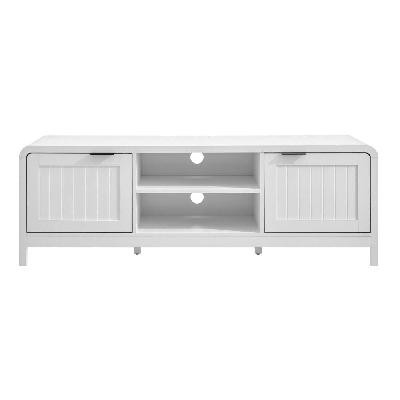 aziel lowline entertainment unit tv stand 150cm 2-doors white