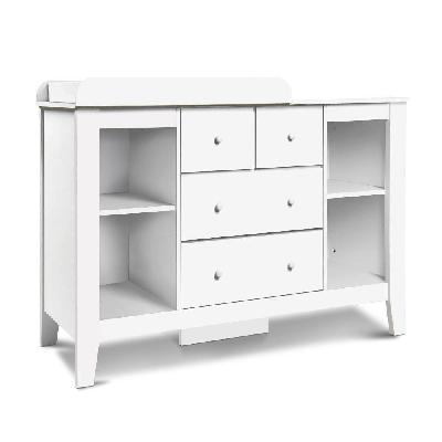 baby change table tall boy drawers dresser chest storage cabinet white