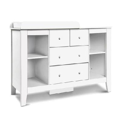 baby change table tall boy drawers dresser chest storage cabinet white