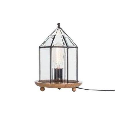 bach round antique table lamp - black 