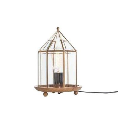 bach round antique table lamp - gold 