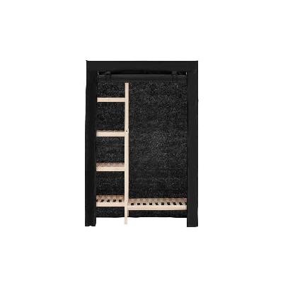 bamboo fabric wardrobe clothes organiser hanger - black black