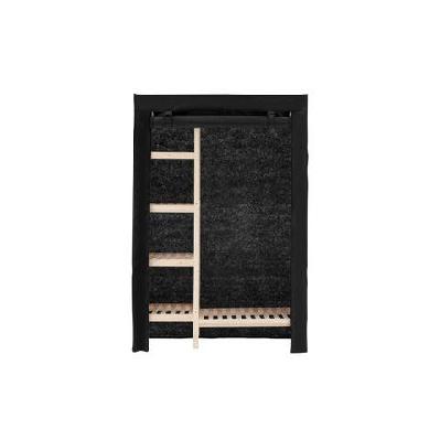 bamboo fabric wardrobe clothes organiser hanger - black black