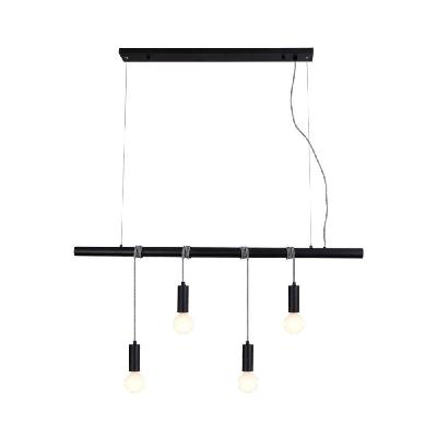 bannister 4 lights modern elegant pendant lamp ceiling light - black