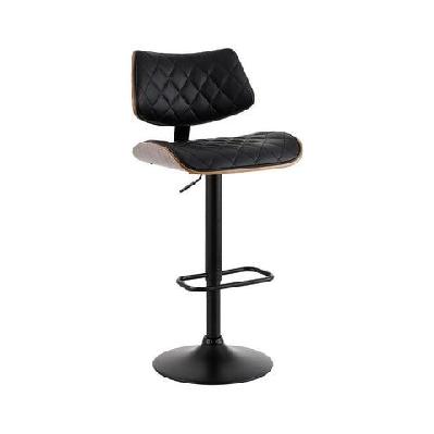 bar stools kitchen dining chairs gas lift stool wooden leather black