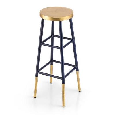 bar stools metal gold navy