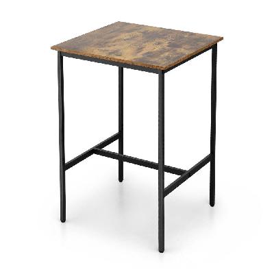 bar table counter kitchen dining desk pub 60x92cm vintage metal walnut