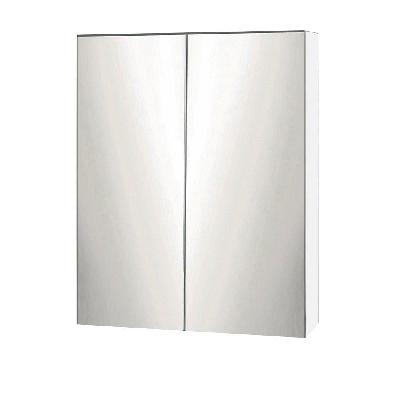 bathroom vanity mirror with storage cabinet - white