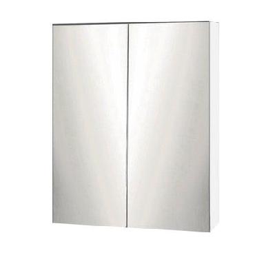 bathroom vanity mirror with storage cabinet - white